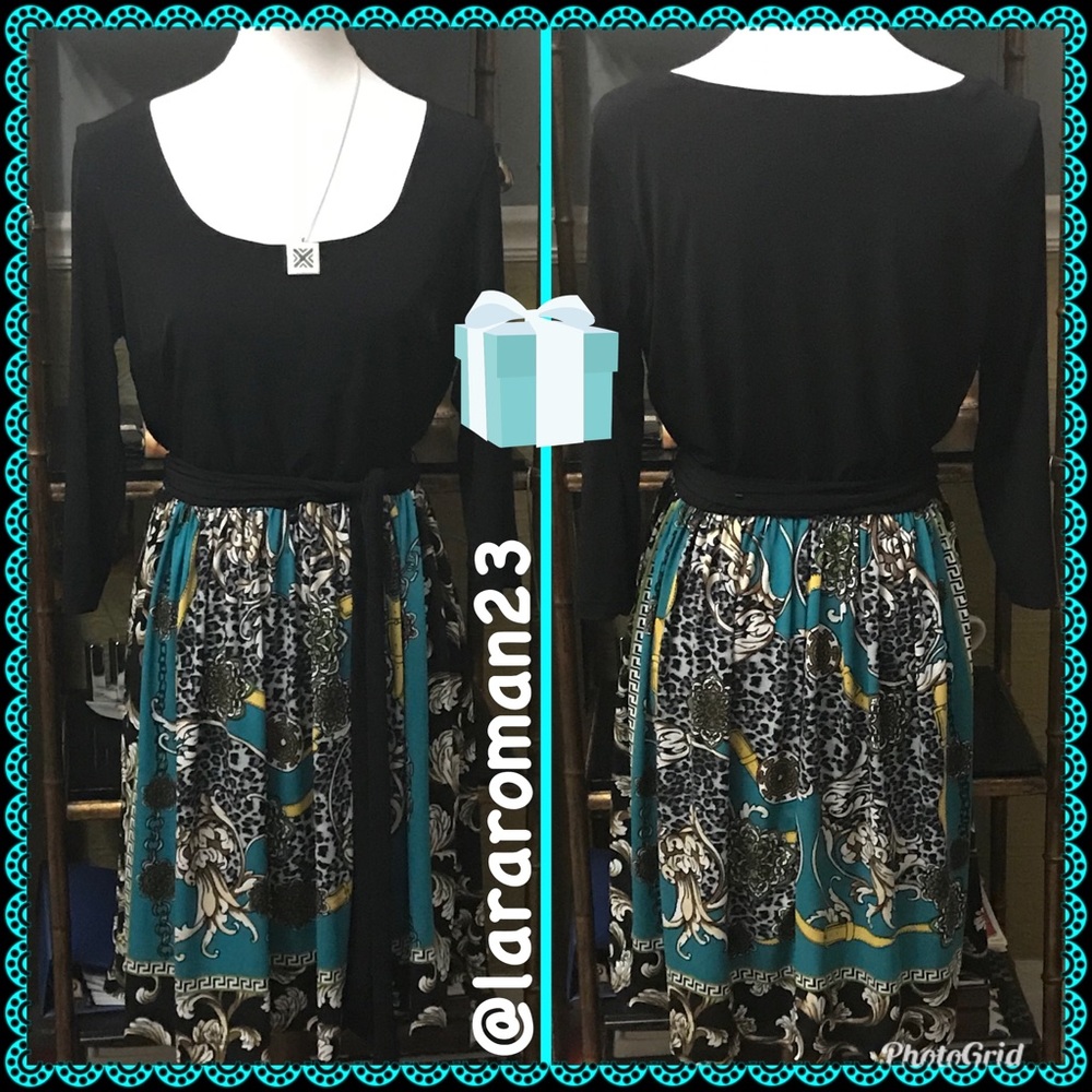 AB Studio Dress 👗 Fitted Top & Tied at The Waist